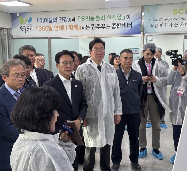 국무총리, 원주푸드종합센터 방문......