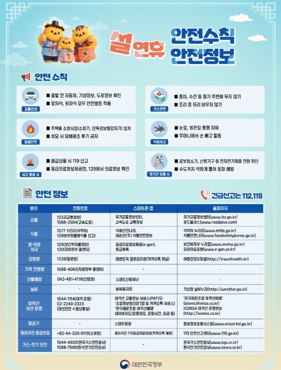 행정안전부, 안전한 설 연휴를 위한 ...